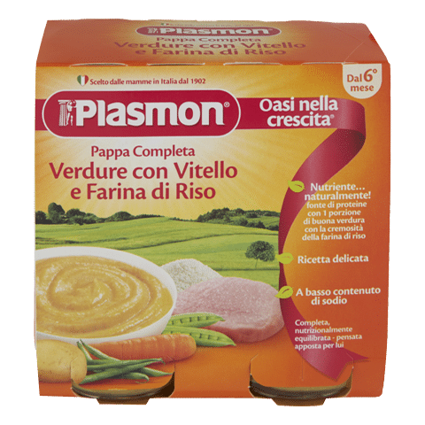 Pappa Completa Verdure con Vitello e Farina di Riso