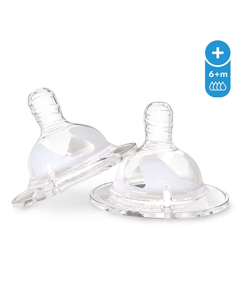 2 Tettarelle Anti-Colica in Silicone Plus dai 6m