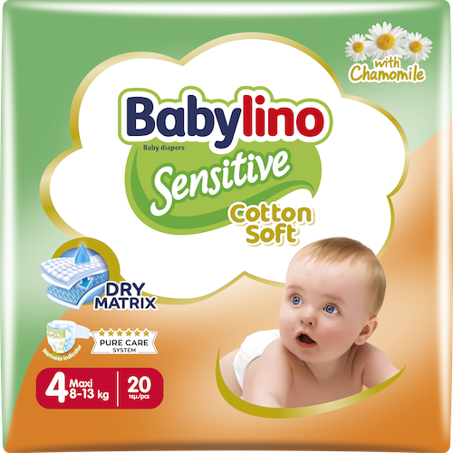Pannolini Sensitive Taglia 4 Maxi (8-13 kg)-Babylino