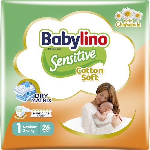 Pannolini Sensitive Taglia 1 Newborn (2-5 kg)-Babylino