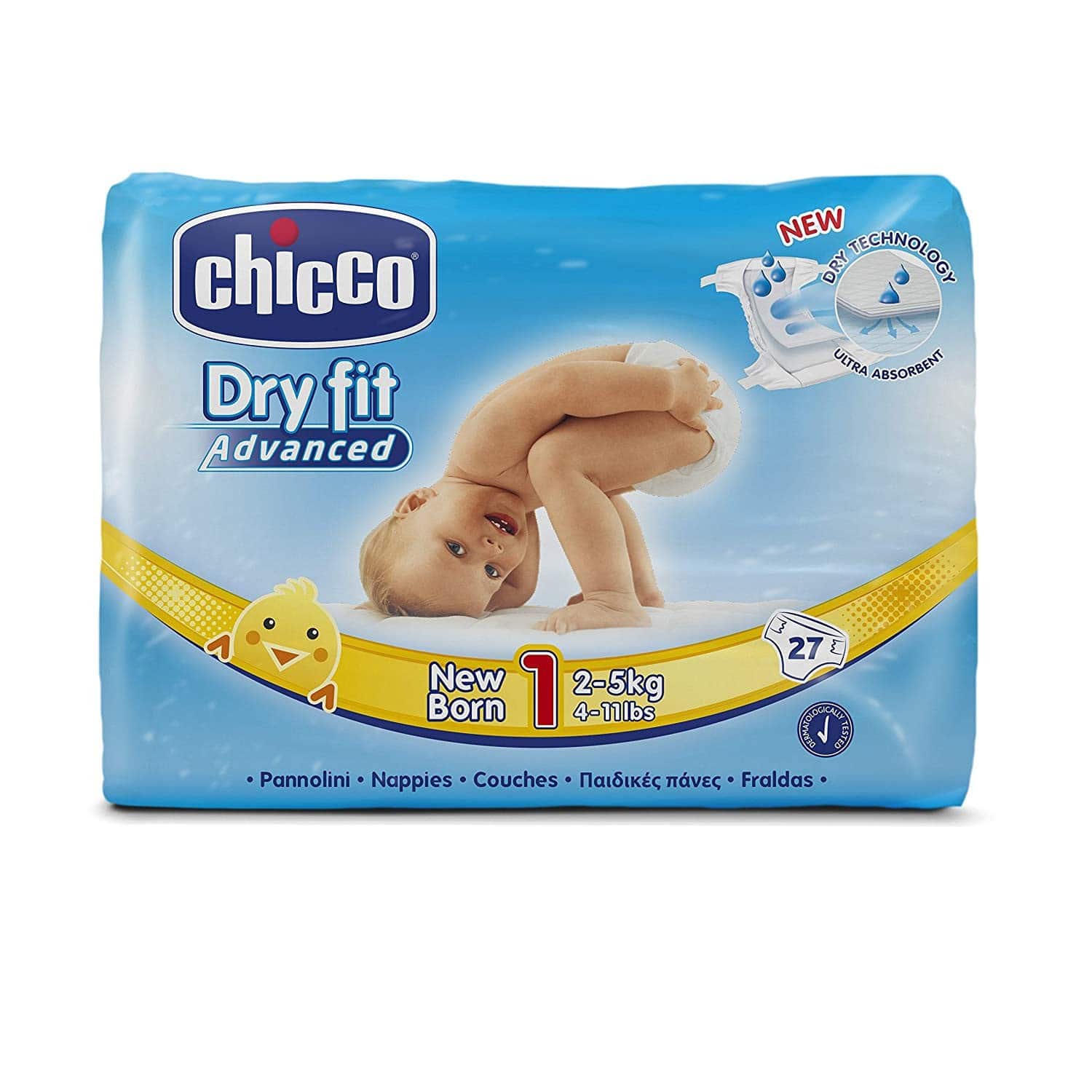 Pannolini Dry Fit Advanced Taglia 1 Newborn (2-5 kg)
