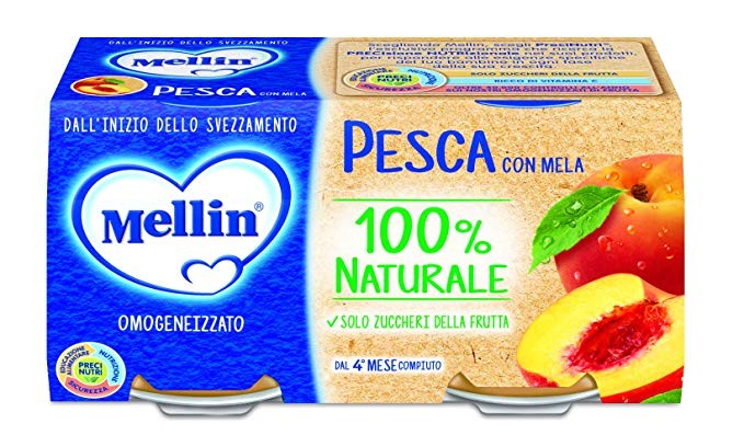 Omogeneizzato di Pesca con Mela 100% Naturale