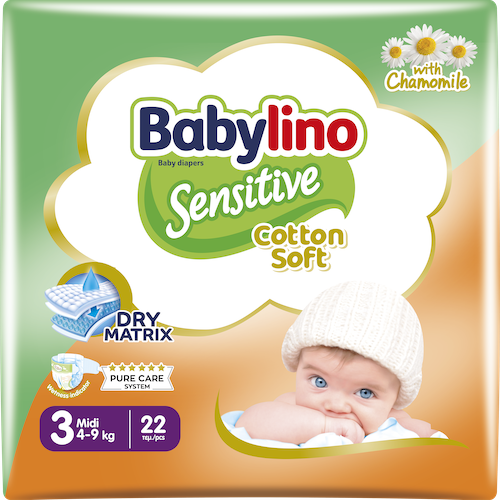 Pannolini Sensitive Taglia 3 Midi (4-9 kg)-Babylino